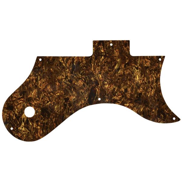 USA CUSTOM PICKGUARD für GIBSON® HOLLOWBODY ARCHTOP L-6S® JAZZGUITAR - 3 Ply PG TORTOISE BROWN PEARL